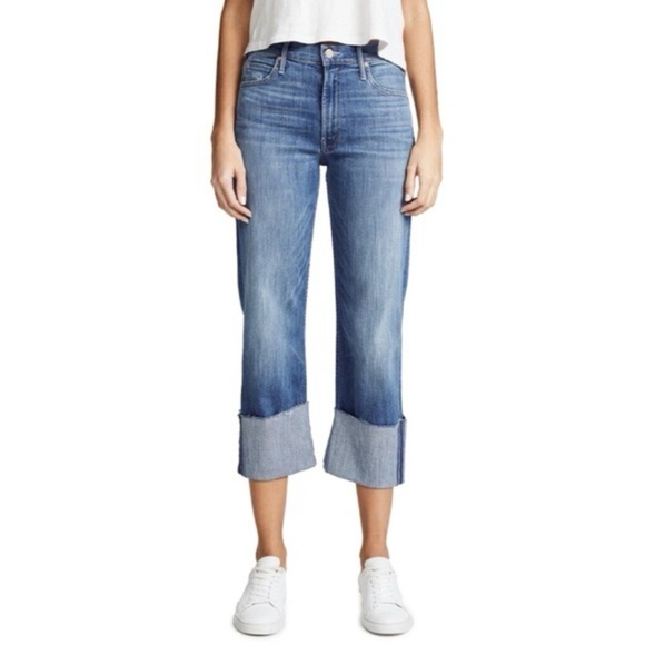 Mother The Dusty Cuff Fray Shoot to Thrill Jeans - Picture 1 of 8